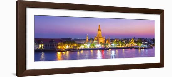 Temple of Dawn (Wat Arun) and Bangkok, Thailand-Jon Arnold-Framed Photographic Print