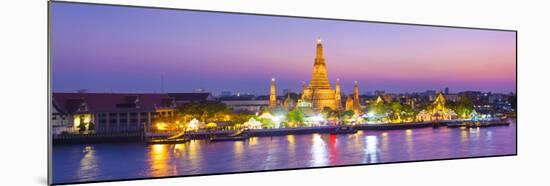 Temple of Dawn (Wat Arun) and Bangkok, Thailand-Jon Arnold-Mounted Photographic Print