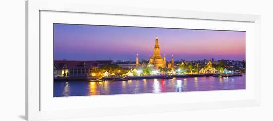 Temple of Dawn (Wat Arun) and Bangkok, Thailand-Jon Arnold-Framed Photographic Print