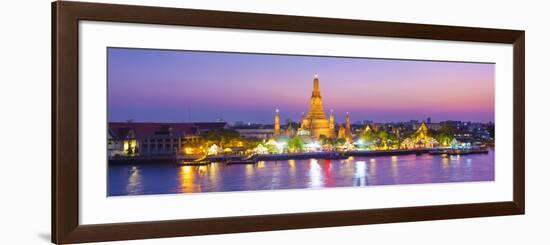 Temple of Dawn (Wat Arun) and Bangkok, Thailand-Jon Arnold-Framed Photographic Print