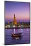 Temple of Dawn (Wat Arun) and Bangkok, Thailand-Jon Arnold-Mounted Photographic Print