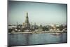 Temple of Dawn (Wat Arun) and Bangkok, Thailand-Jon Arnold-Mounted Photographic Print