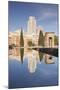 Temple of Debod (Templo de Debod), Parque del Oeste, Edificio Espana tower in the background, Madri-Markus Lange-Mounted Photographic Print