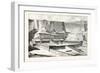 Temple of Deyr-El-Bahree, Imaginary Restoration, by E. Brune. Egypt, 1879-null-Framed Giclee Print