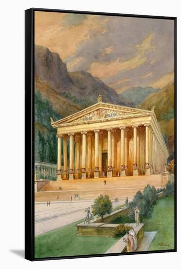 Temple of Diana-English School-Framed Stretched Canvas