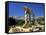 Temple of Diosuri, Agrigento, Sicily, Italy. Agrigento Town Behind-Peter Thompson-Framed Stretched Canvas