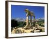 Temple of Diosuri, Agrigento, Sicily, Italy. Agrigento Town Behind-Peter Thompson-Framed Photographic Print