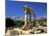 Temple of Diosuri, Agrigento, Sicily, Italy. Agrigento Town Behind-Peter Thompson-Mounted Photographic Print