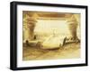 Temple of Edfu, View from the Gate, Lithograph, 1838-9-David Roberts-Framed Giclee Print