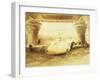 Temple of Edfu, View from the Gate, Lithograph, 1838-9-David Roberts-Framed Giclee Print