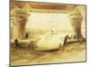 Temple of Edfu, View from the Gate, Lithograph, 1838-9-David Roberts-Mounted Giclee Print