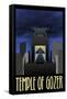 Temple of Gozer Retro Travel Poster-null-Framed Stretched Canvas