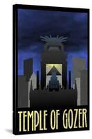 Temple of Gozer Retro Travel Poster-null-Stretched Canvas