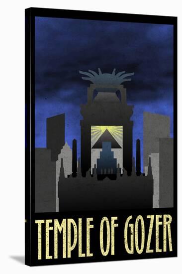 Temple of Gozer Retro Travel Poster-null-Stretched Canvas