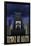 Temple of Gozer Retro Travel Poster-null-Framed Poster