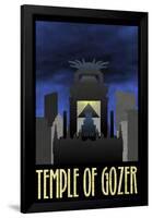 Temple of Gozer Retro Travel Poster-null-Framed Poster