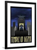 Temple of Gozer Retro Travel-null-Framed Art Print