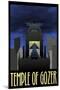 Temple of Gozer Retro Travel-null-Mounted Art Print