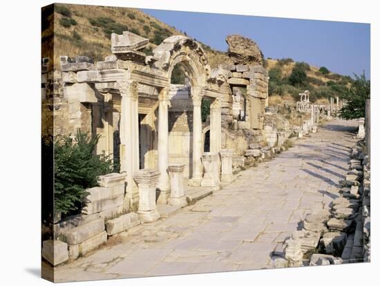 Temple of Hadrian, Ephesus, Egee Region, Anatolia, Turkey-Bruno Morandi-Stretched Canvas