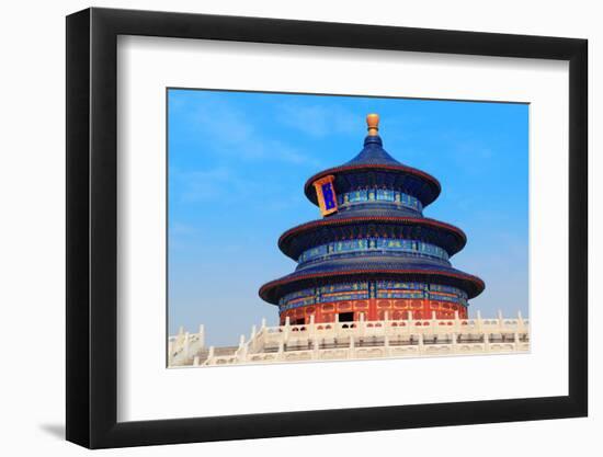 Temple of Heaven with Blue Sky in Beijing-Songquan Deng-Framed Photographic Print