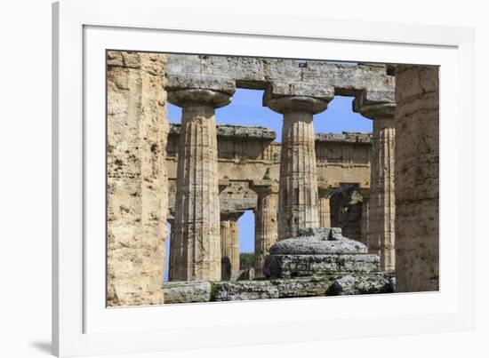 Temple of Hera (The Basilica) 530 Bc, Oldest Greek Temple at Paestum, Campania, Italy-Eleanor Scriven-Framed Photographic Print