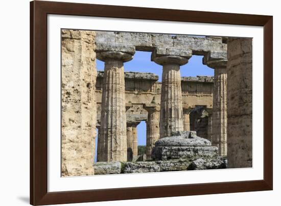 Temple of Hera (The Basilica) 530 Bc, Oldest Greek Temple at Paestum, Campania, Italy-Eleanor Scriven-Framed Photographic Print