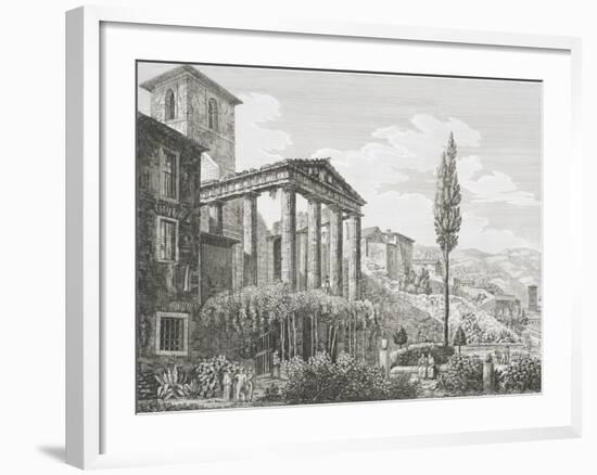 Temple of Hercules at Cora-Luigi Rossini-Framed Giclee Print