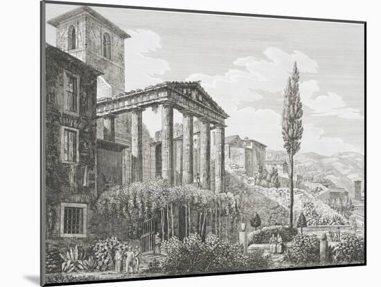 Temple of Hercules at Cora-Luigi Rossini-Mounted Giclee Print