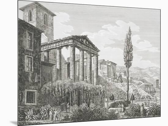 Temple of Hercules at Cora-Luigi Rossini-Mounted Giclee Print