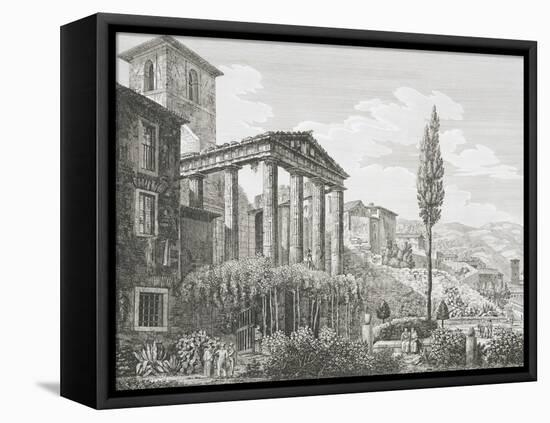 Temple of Hercules at Cora-Luigi Rossini-Framed Stretched Canvas