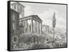 Temple of Hercules at Cora-Luigi Rossini-Framed Stretched Canvas