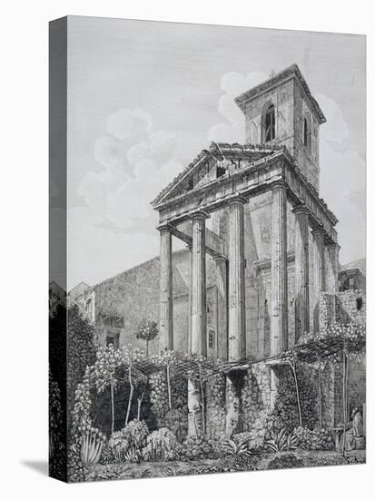 Temple of Hercules at Cora-Luigi Rossini-Stretched Canvas