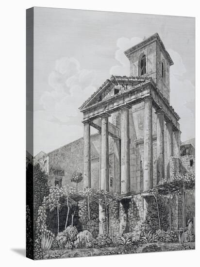 Temple of Hercules at Cora-Luigi Rossini-Stretched Canvas