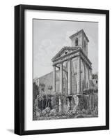 Temple of Hercules at Cora-Luigi Rossini-Framed Giclee Print