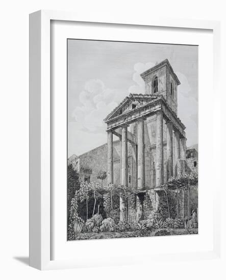 Temple of Hercules at Cora-Luigi Rossini-Framed Giclee Print