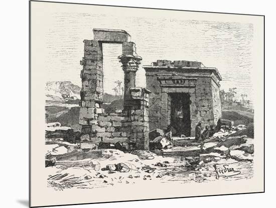 Temple of Hermonthis, Egypt, 1879-null-Mounted Giclee Print