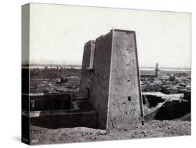 Temple of Horus at Edfu, 1850's-Science Source-Stretched Canvas