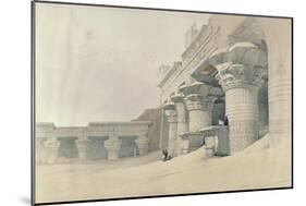 Temple of Horus, Edfu, from 'Egypt and Nubia', Engraved by Louis Haghe (1806-85)-David Roberts-Mounted Giclee Print