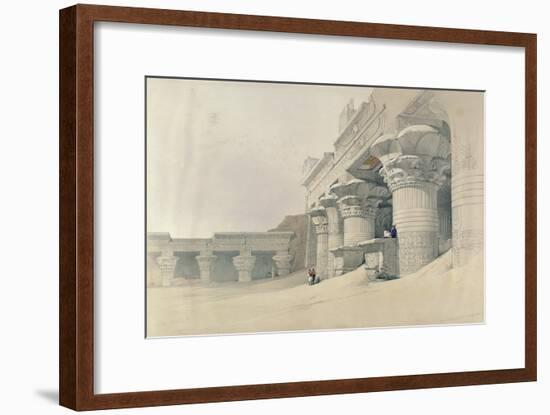 Temple of Horus, Edfu, from 'Egypt and Nubia', Engraved by Louis Haghe (1806-85)-David Roberts-Framed Giclee Print