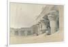 Temple of Horus, Edfu, from 'Egypt and Nubia', Engraved by Louis Haghe (1806-85)-David Roberts-Framed Giclee Print