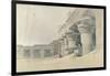 Temple of Horus, Edfu, from 'Egypt and Nubia', Engraved by Louis Haghe (1806-85)-David Roberts-Framed Giclee Print