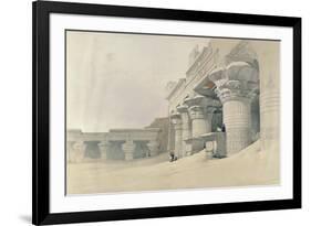 Temple of Horus, Edfu, from 'Egypt and Nubia', Engraved by Louis Haghe (1806-85)-David Roberts-Framed Giclee Print