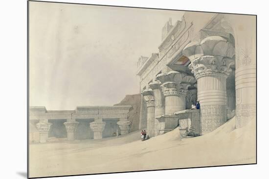 Temple of Horus, Edfu, from 'Egypt and Nubia', Engraved by Louis Haghe (1806-85)-David Roberts-Mounted Giclee Print