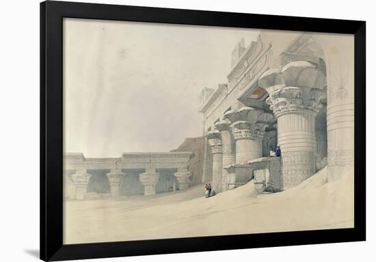 Temple of Horus, Edfu, from 'Egypt and Nubia', Engraved by Louis Haghe (1806-85)-David Roberts-Framed Giclee Print