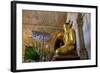 Temple of Htilo Milo, Dated 13th Century, Sitting Buddha Statue, Bagan (Pagan), Myanmar (Burma)-Nathalie Cuvelier-Framed Photographic Print