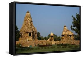 Temple of Khajuraho, Khajuraho, Madhya Pradesh, India-Jagdeep Rajput-Framed Stretched Canvas