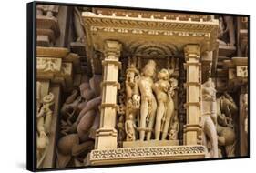 Temple of Khajuraho, Khajuraho, Madhya Pradesh, India-Jagdeep Rajput-Framed Stretched Canvas