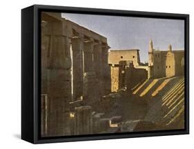 Temple of Luxor from the east side-English Photographer-Framed Stretched Canvas