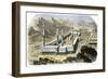 Temple of Mecca Surrounded by Religious Pilgrims, 1850s-null-Framed Giclee Print