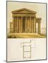 Temple of Minerva and its Plan, 1827-Giulio Ferrario-Mounted Giclee Print